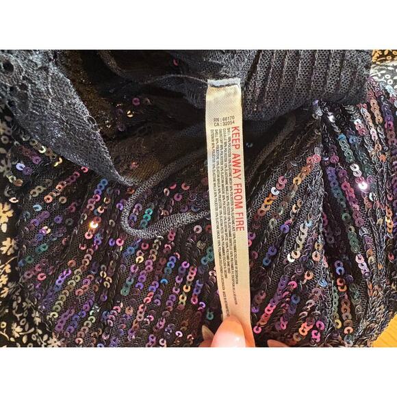 NWT Free people gold ush slip black combo size small - Picture 8 of 9